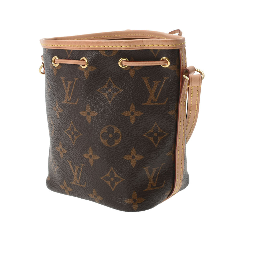 Louis Vuitton Bag Canvas Shoulder Nano Monogram Brown Noe